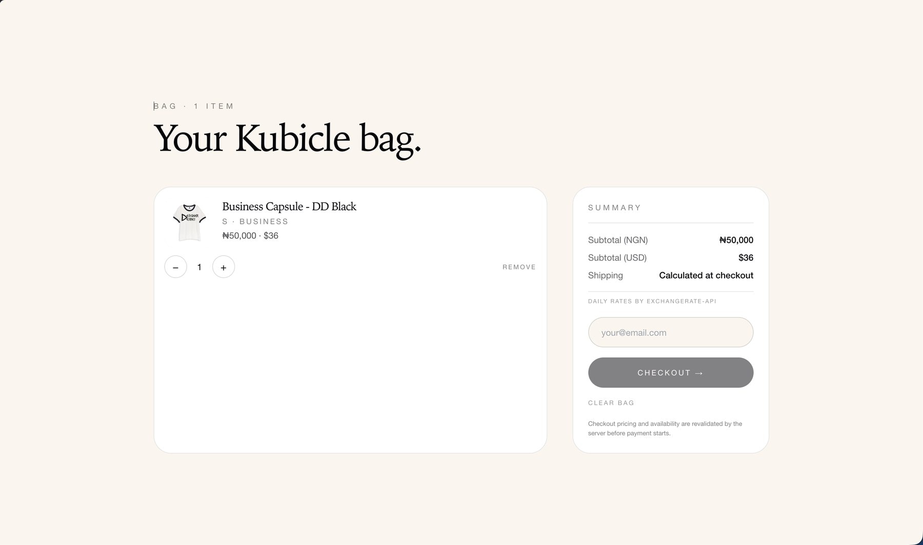 Kilo’s Kubicle bag