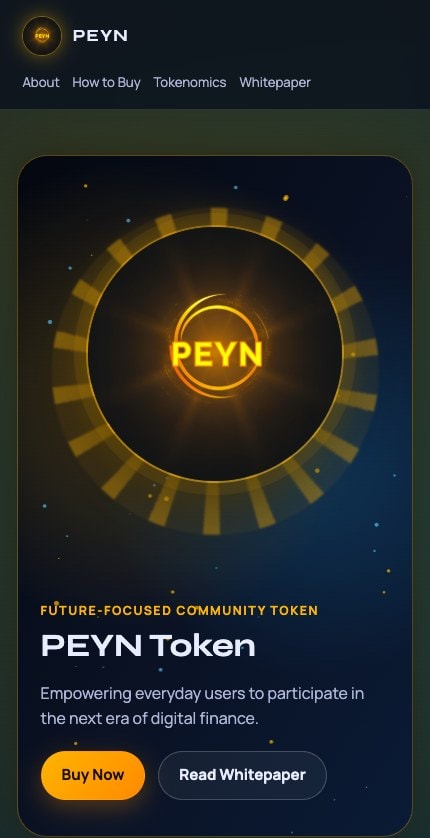 PEYN launch site on mobile