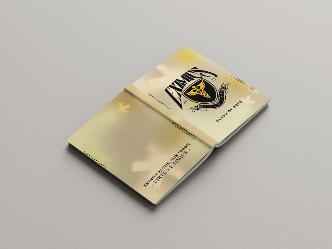 Eximius yearbook — the printed book, back and front covers