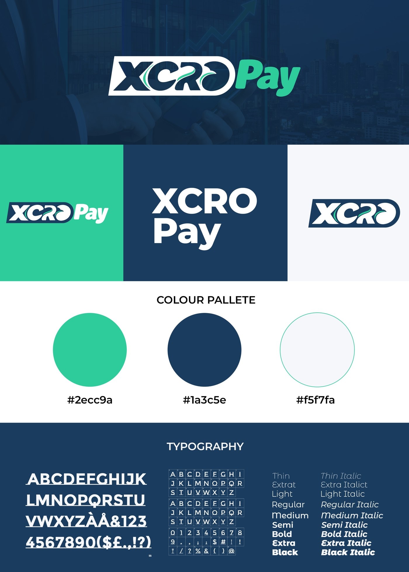 Earlier XcroPay brand guidelines