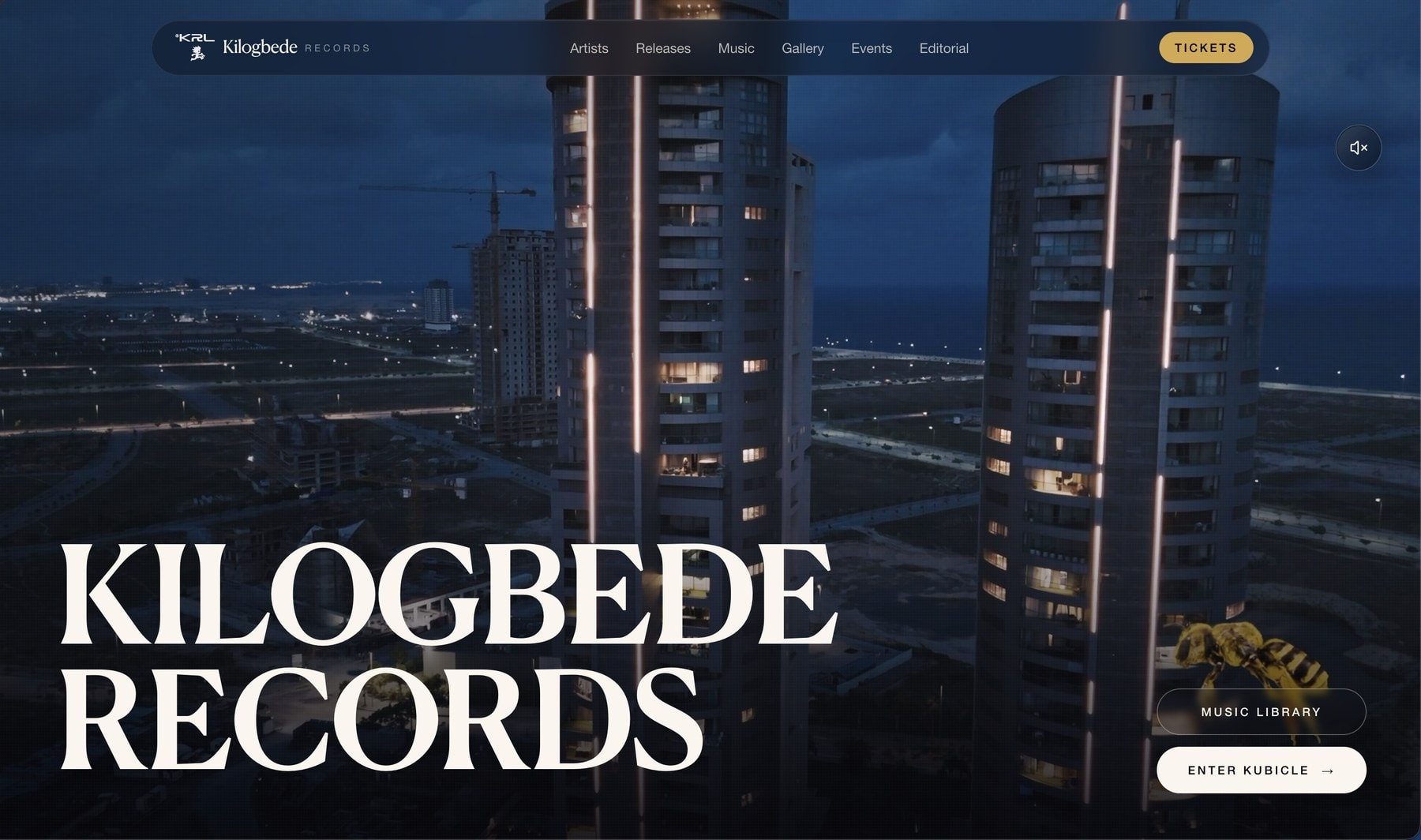 Kilogbede Records website visual