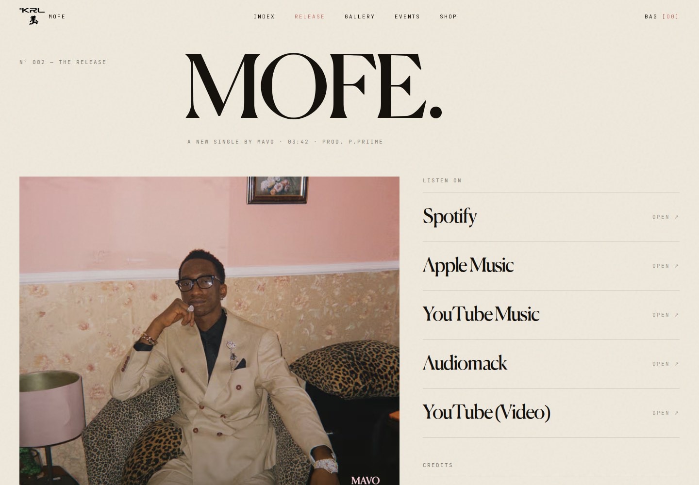 MOFE.live editorial interface