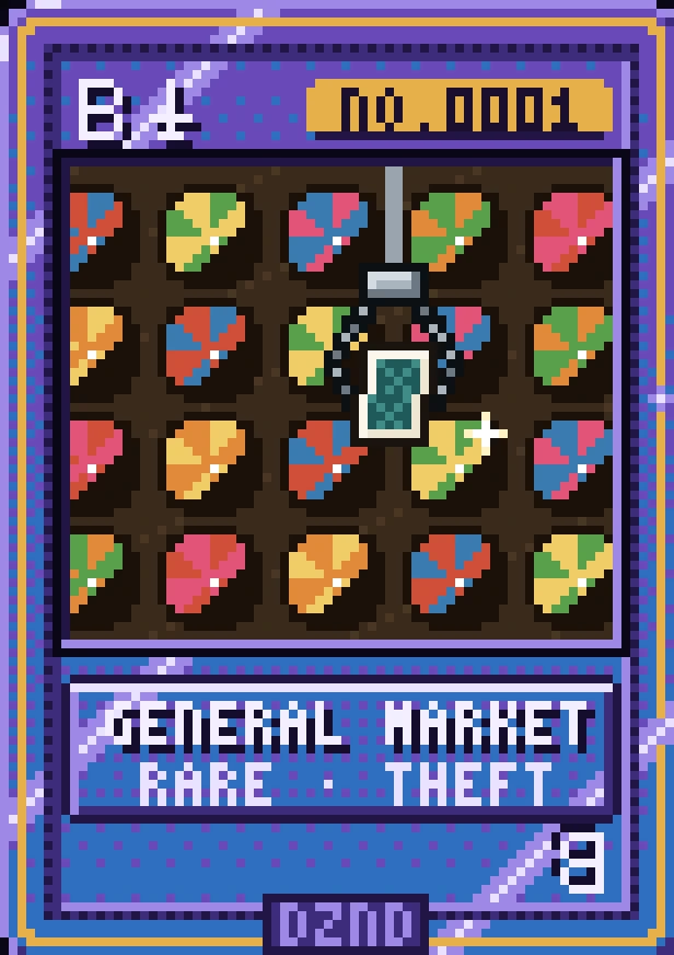 General Market, a DZND PLAY card: rare · anodised titanium, No. 0001