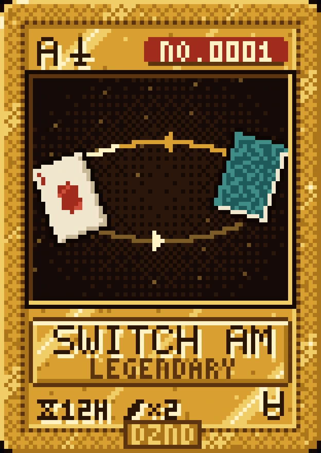 Switch Am, a DZND PLAY card: legendary · gold, No. 0001